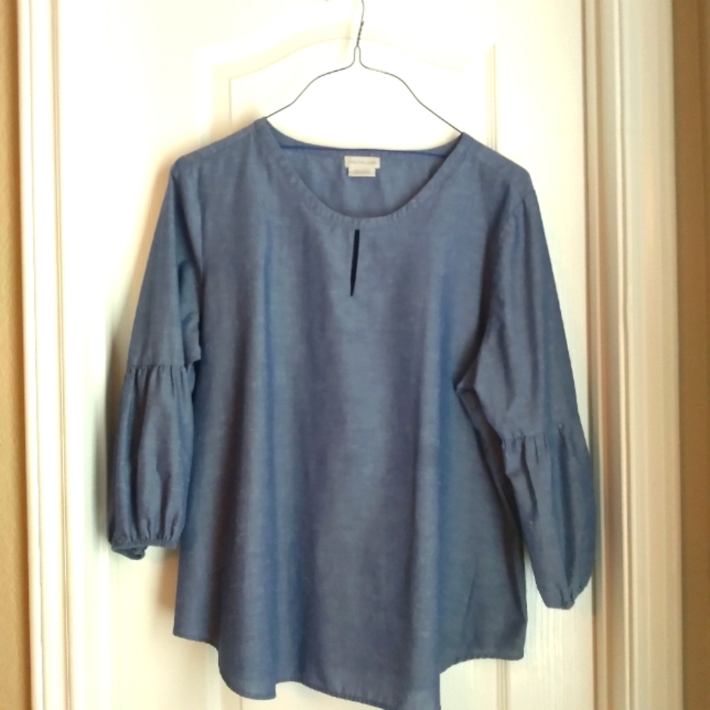 Van Heusen jean color 3/4 sleeve top
